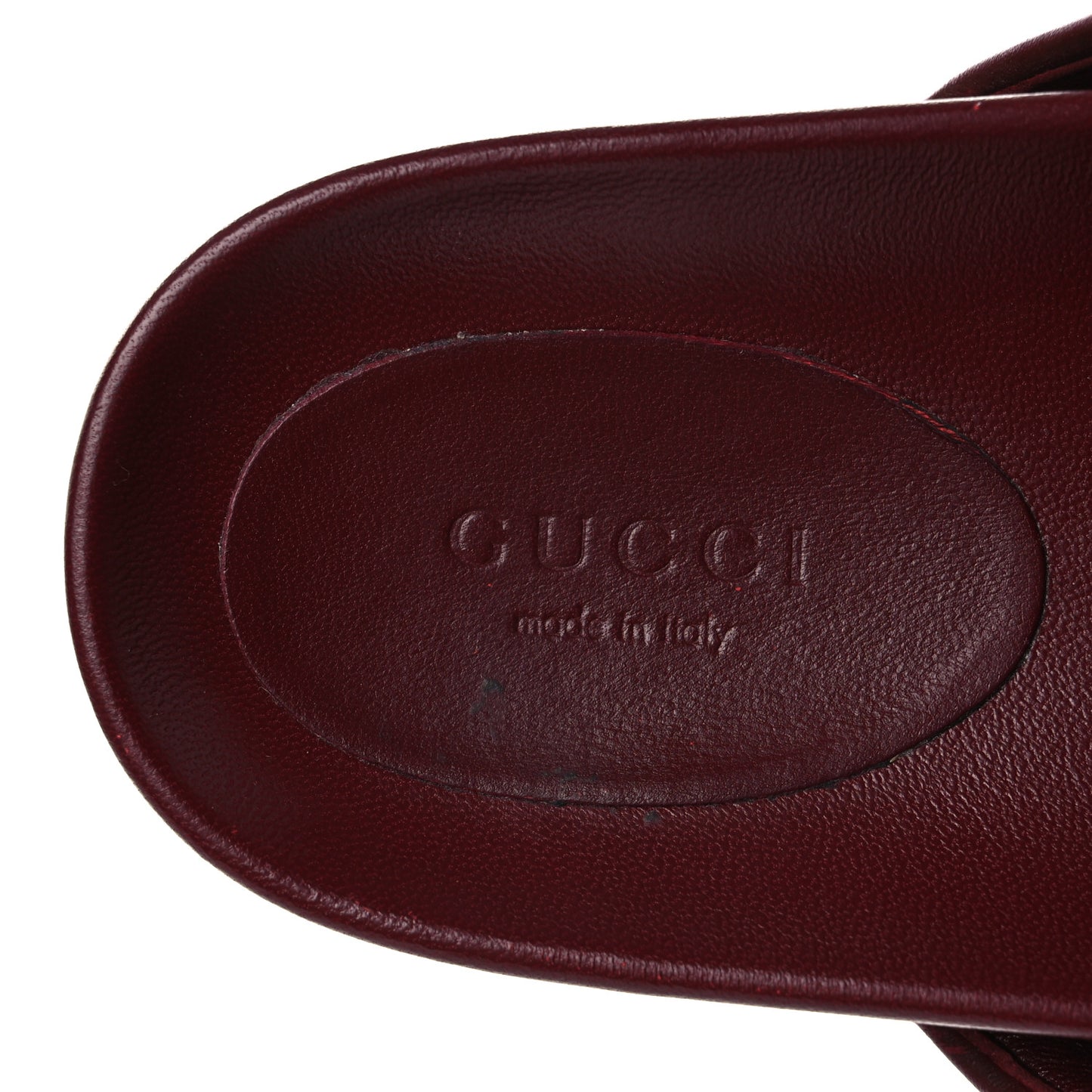 GG Supreme Monogram Womens Horsebit Slippers 40 Rosso Ancora