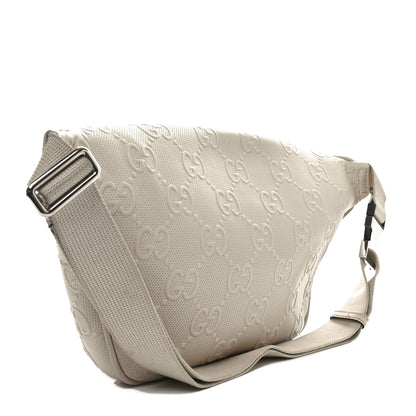 Gucci Calfskin GG Tennis Embossed Pocket Belt Bag Mystic White 3 of 11