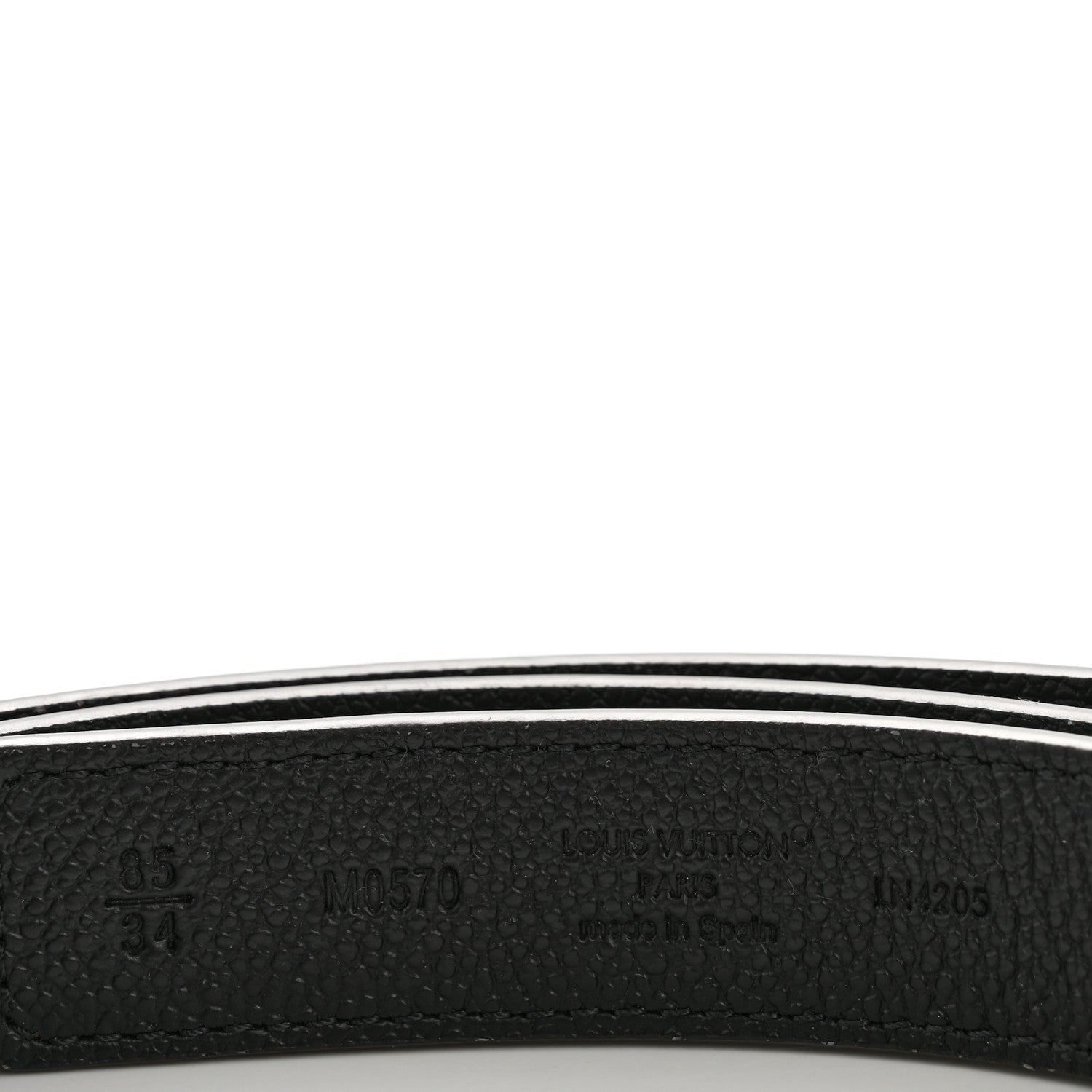 Louis Vuitton Calfskin Monogram 25mm LV Iconic Reversible Belt 85 34 Black 5 of 7