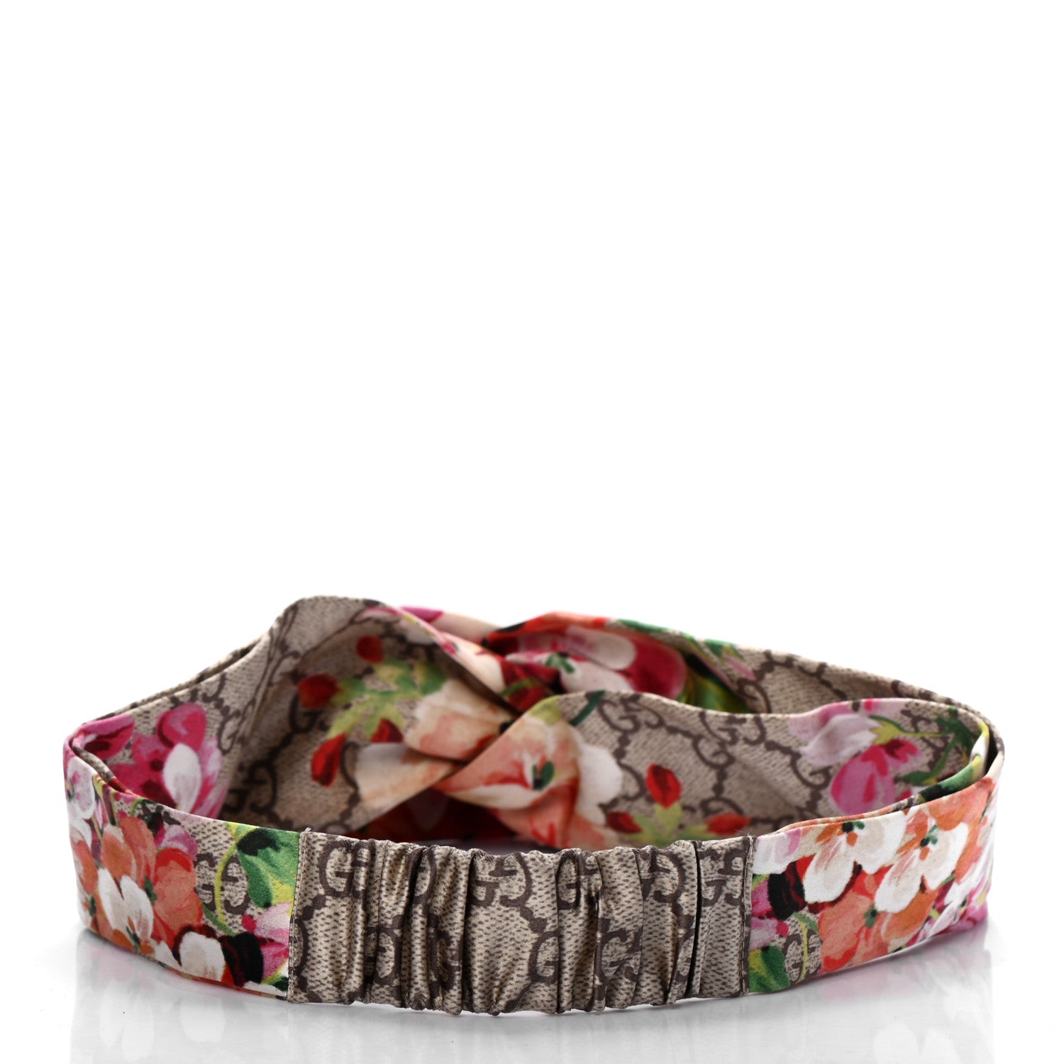 Gucci Silk Monogram Blooms Print Headband Antique Rose 3 of 6