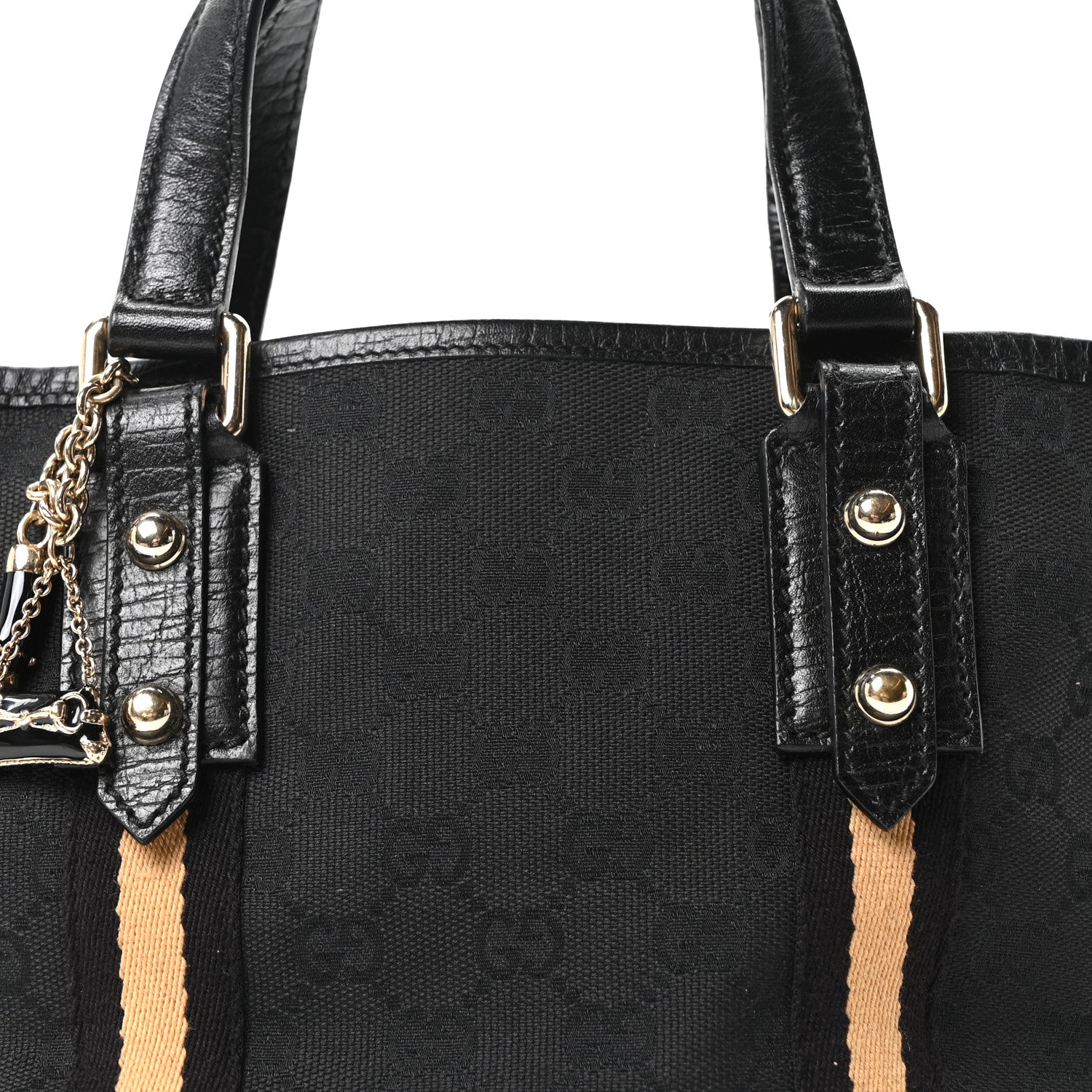 Gucci Monogram Small Jolicoeur Tote Black 8 of 10