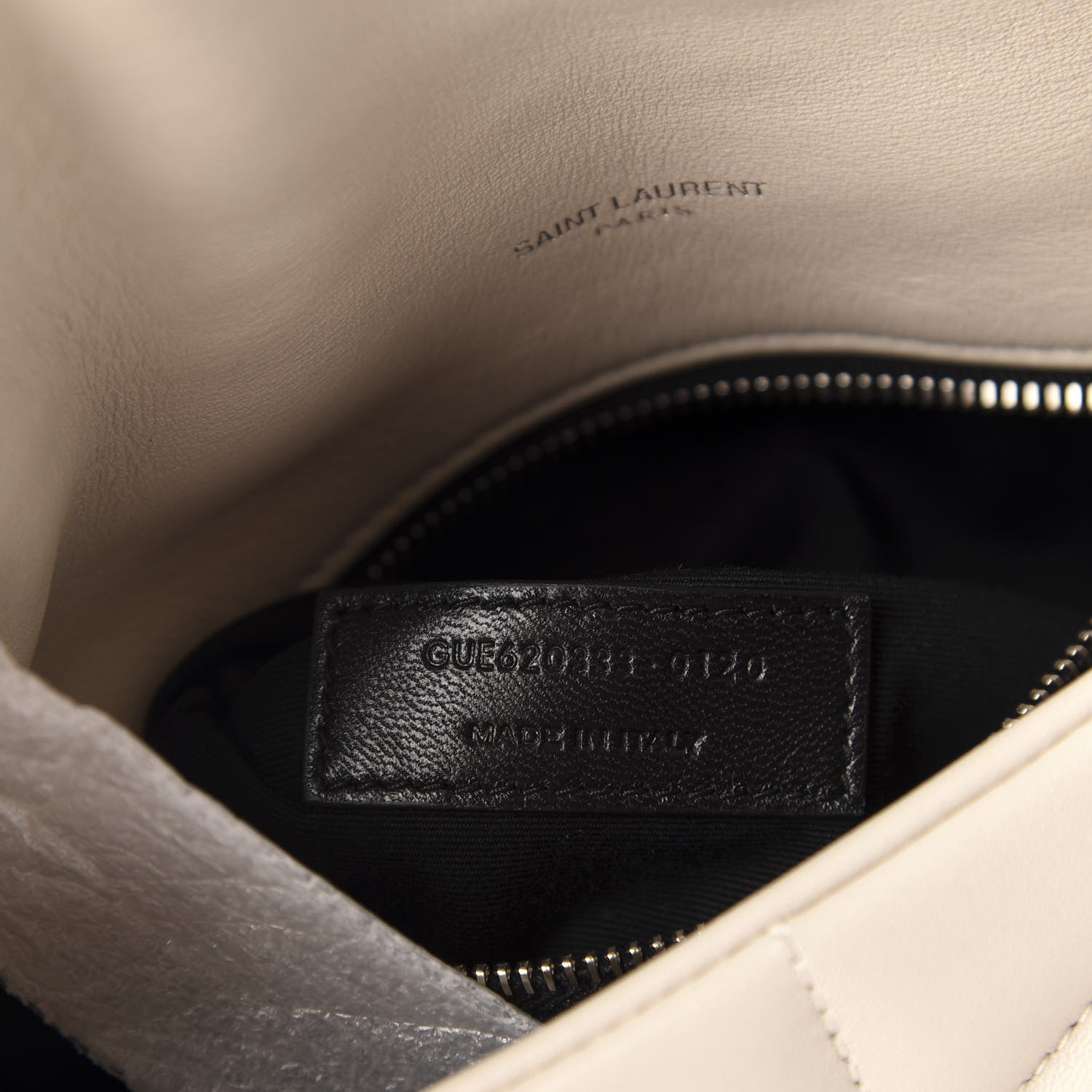 Saint Laurent Lambskin Quilted Toy Loulou Puffer Monogram Chain Satchel Crema Soft 10 of 11
