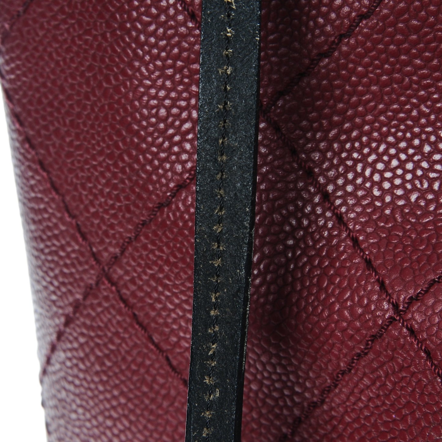 Grained Calfskin Shopping Fever Tote Red