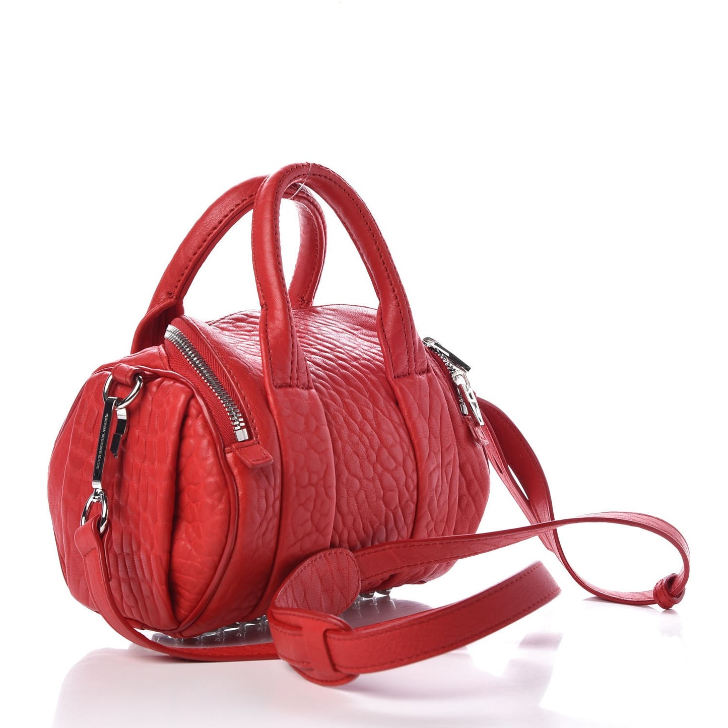 Pebbled Lambskin Mini Rockie Red Rhodium Hardware