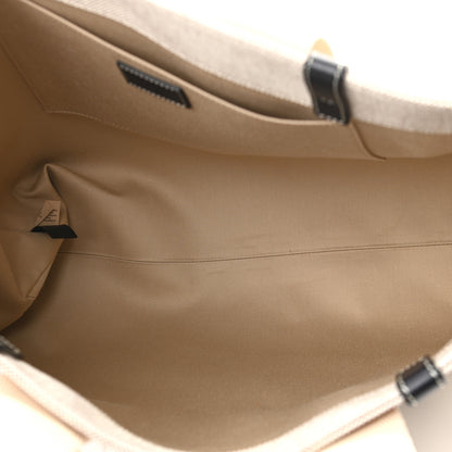 Chloe Cotton Calfskin Large Woody Ribbon Tote White Blue 5 of 10