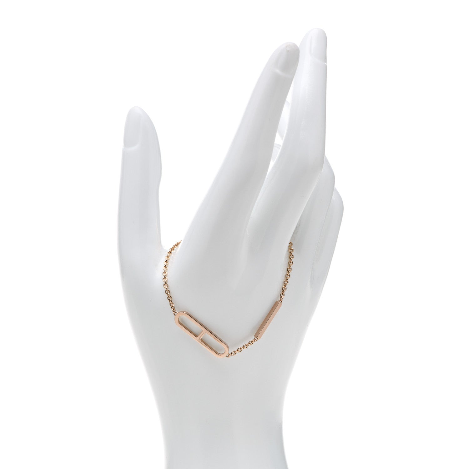 Hermes 18K Rose Gold PM Ever Chaine D'Ancre Bracelet SH 2 of 5