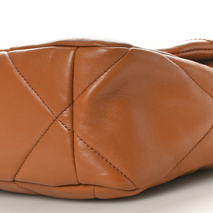 Chanel Lambskin Quilted Large Chanel 19 Flap Brown 10 of 10