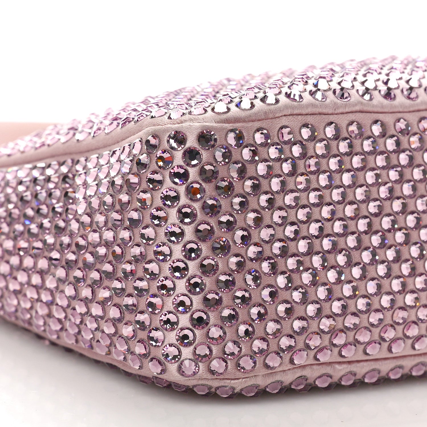 Prada Satin Crystal Mini Re-Edition 2000 Bag Alabastro 10 of 11