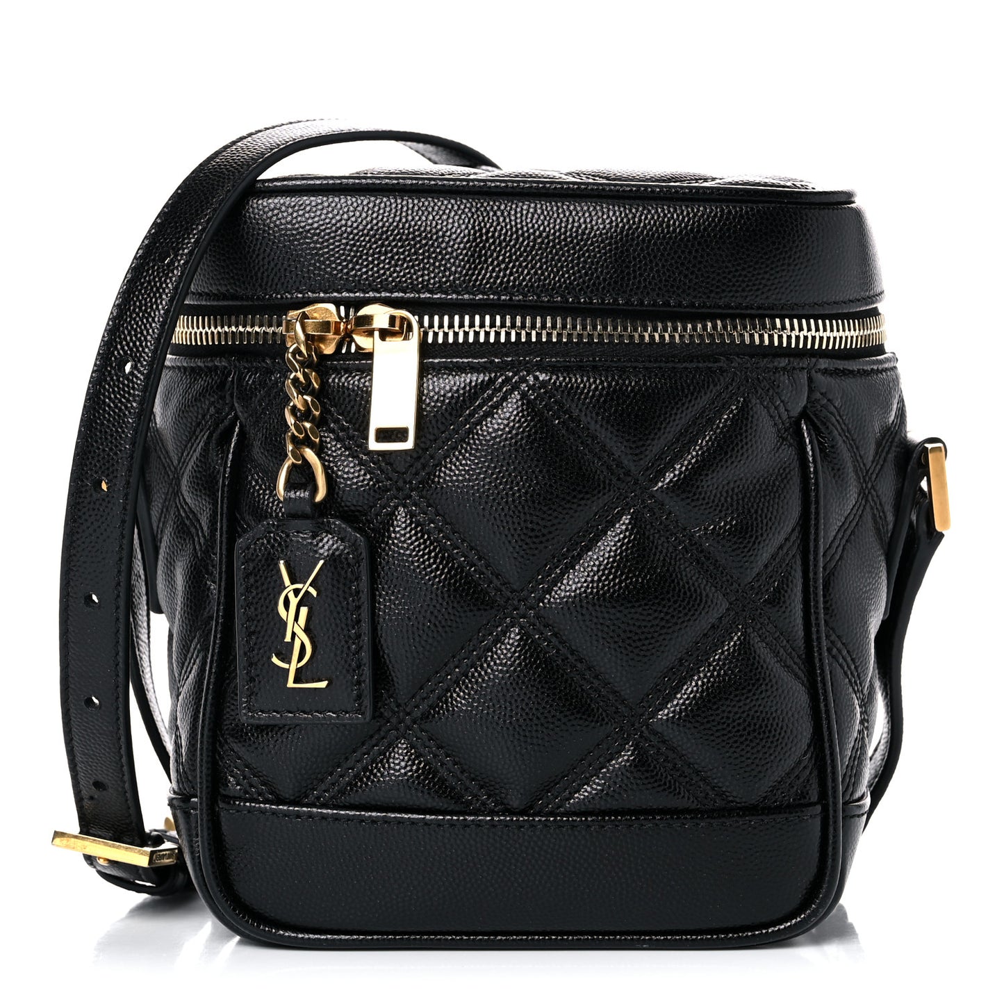 Grain de Poudre Quilted 80's Vanity Bag Black