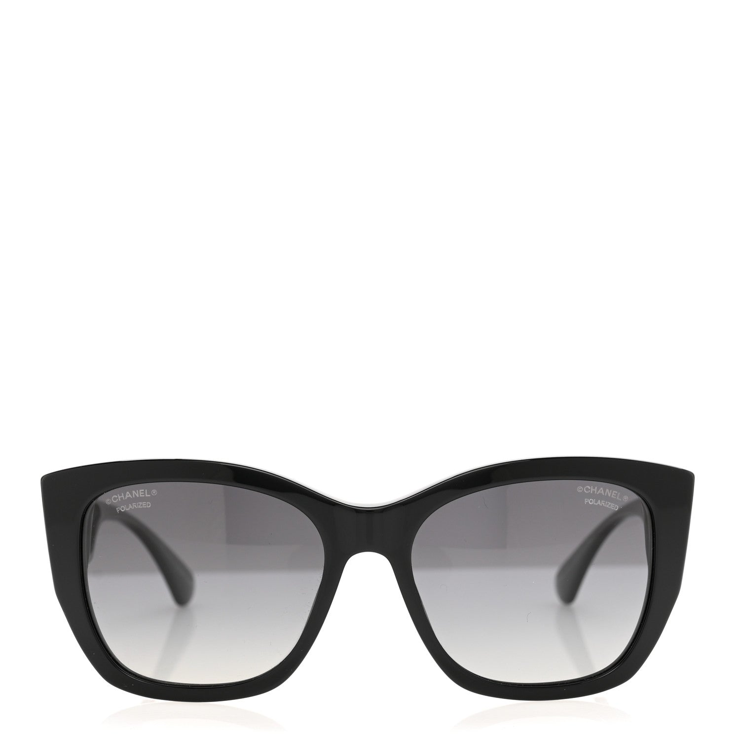 Chanel Acetate Polarized Butterfly Signature CC Sunglasses 5429 Black 2 of 8