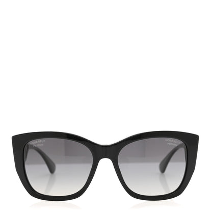 Chanel Acetate Polarized Butterfly Signature CC Sunglasses 5429 Black 2 of 8