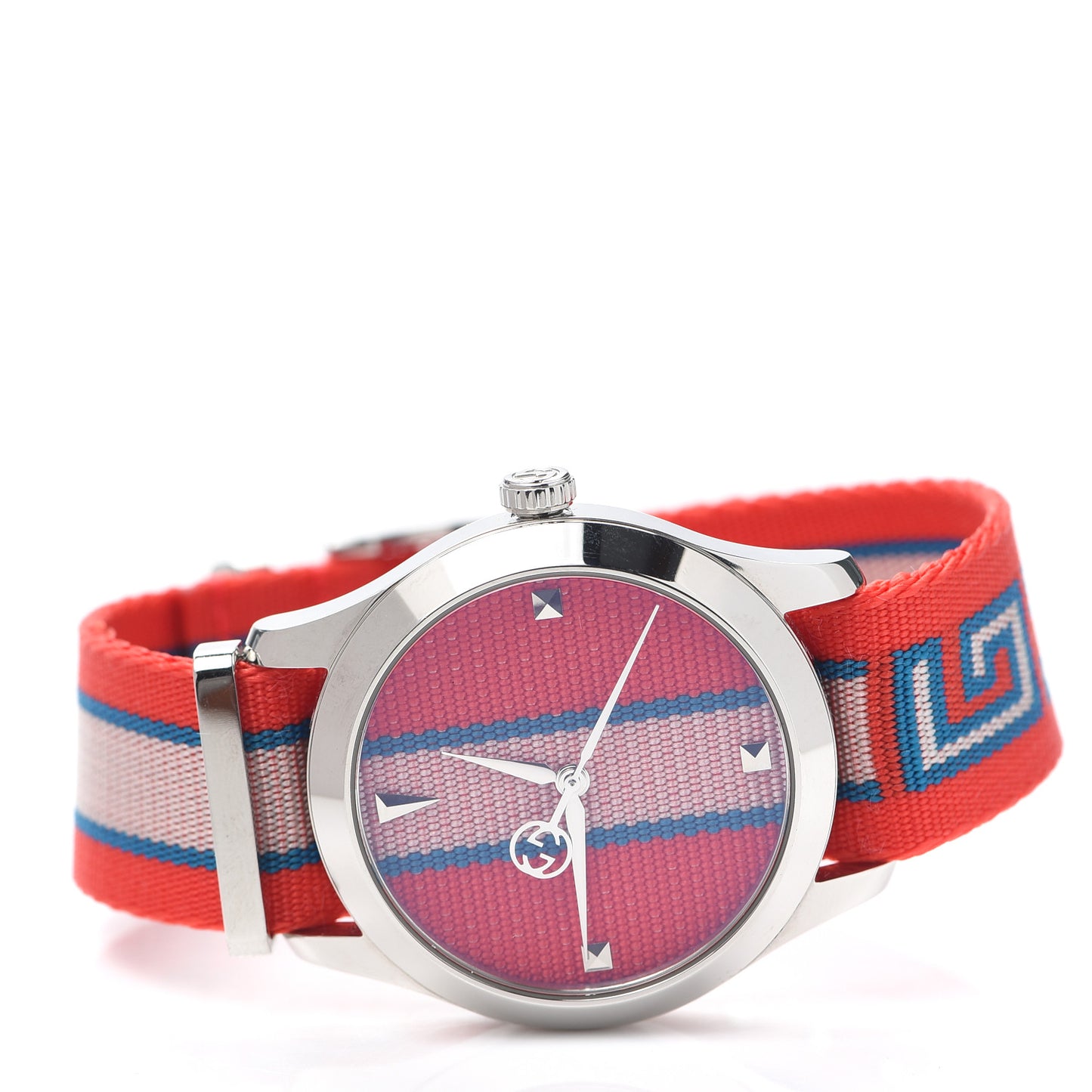 Stainless Steel Nylon 38mm G-Timeless Web Quartz Watch Red