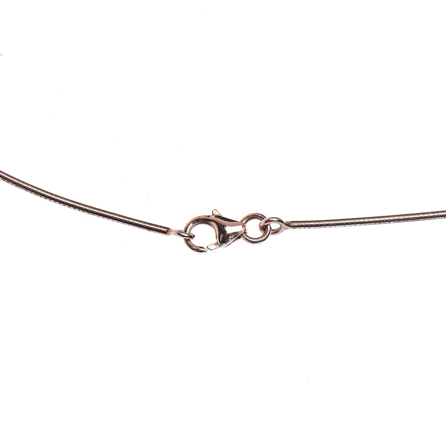 Lacquered Rose Gold Pop H Pendant Necklace White