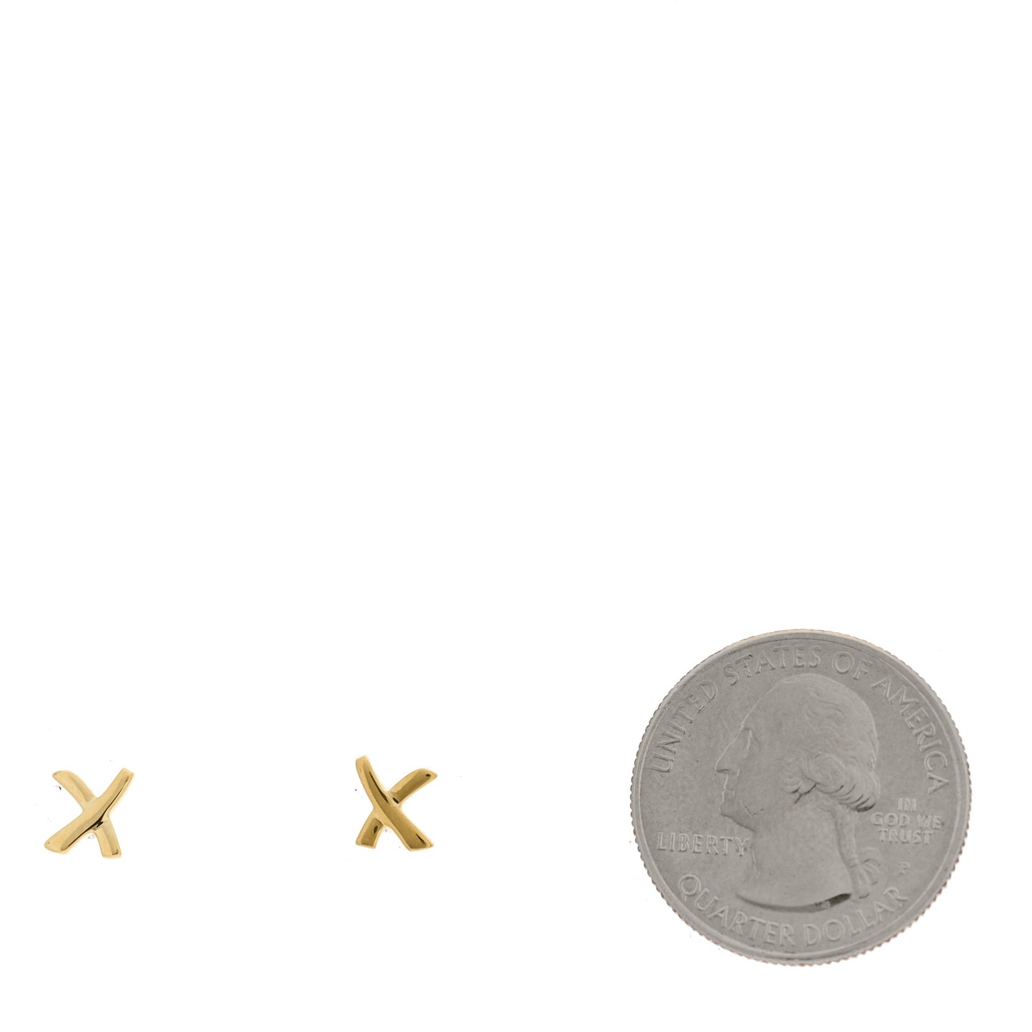 18K Yellow Gold Mini Paloma's Graffiti X Earrings