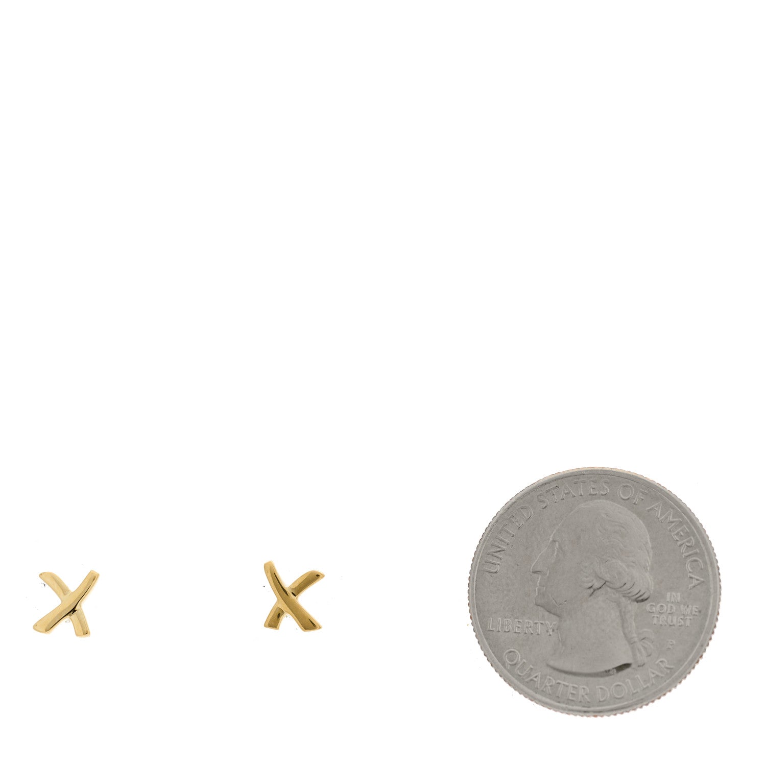 Tiffany 18K Yellow Gold Mini Paloma's Graffiti X Earrings 2 of 5