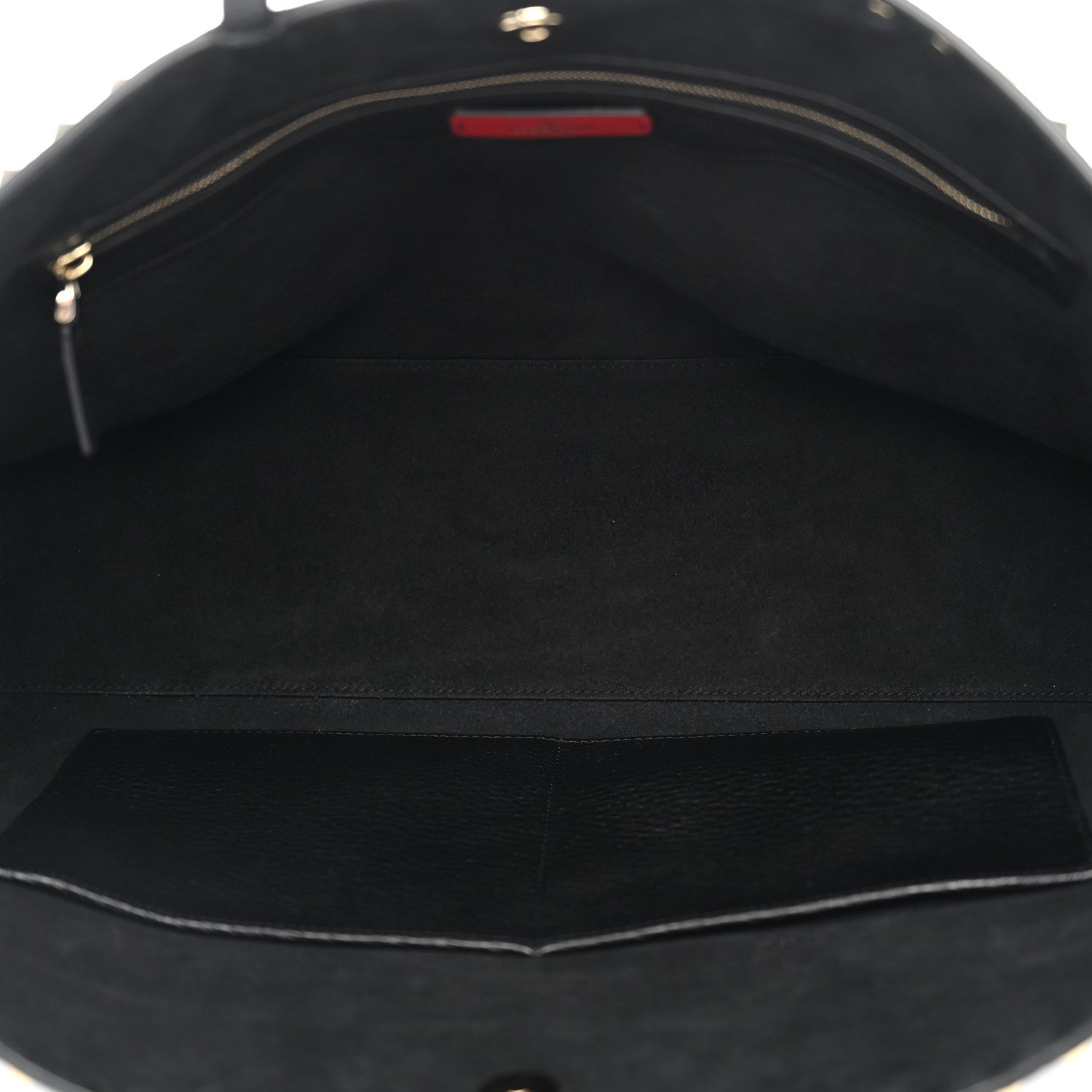 Valentino Garavani Grained Calfskin Rockstud Shoulder Tote Black 5 of 10