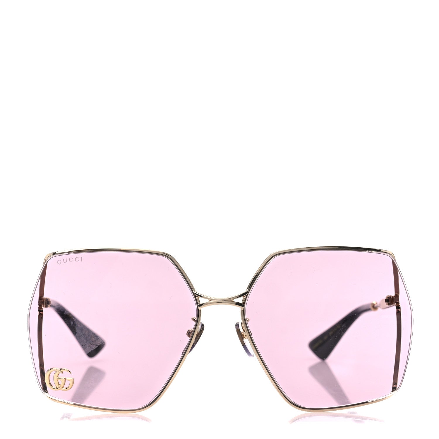 Gucci Oversized Sunglasses GG0817S Purple Gold 2 of 8