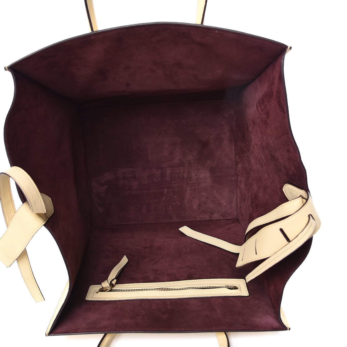 Drummed Calfskin Medium Phantom Luggage Cream