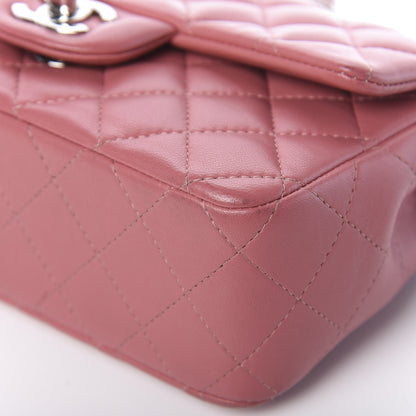 Chanel Lambskin Quilted Mini Rectangular Flap Pink 12 of 14