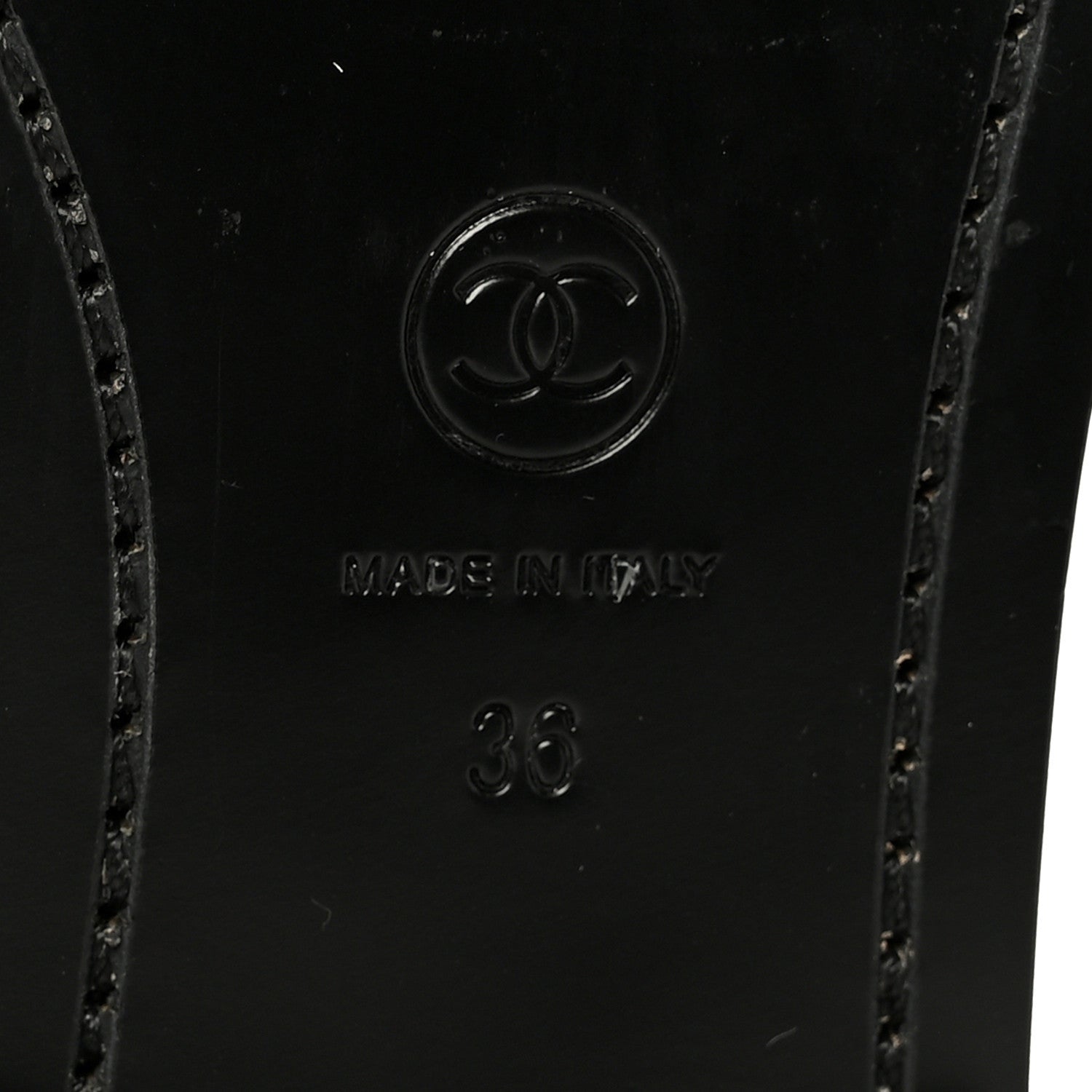 Chanel Calfskin Crystal CC Mocassin Loafers 36 Black 8 of 10