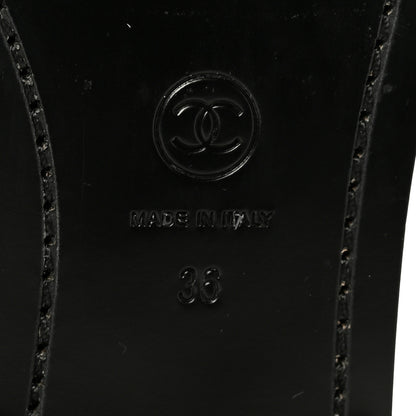 Chanel Calfskin Crystal CC Mocassin Loafers 36 Black 8 of 10