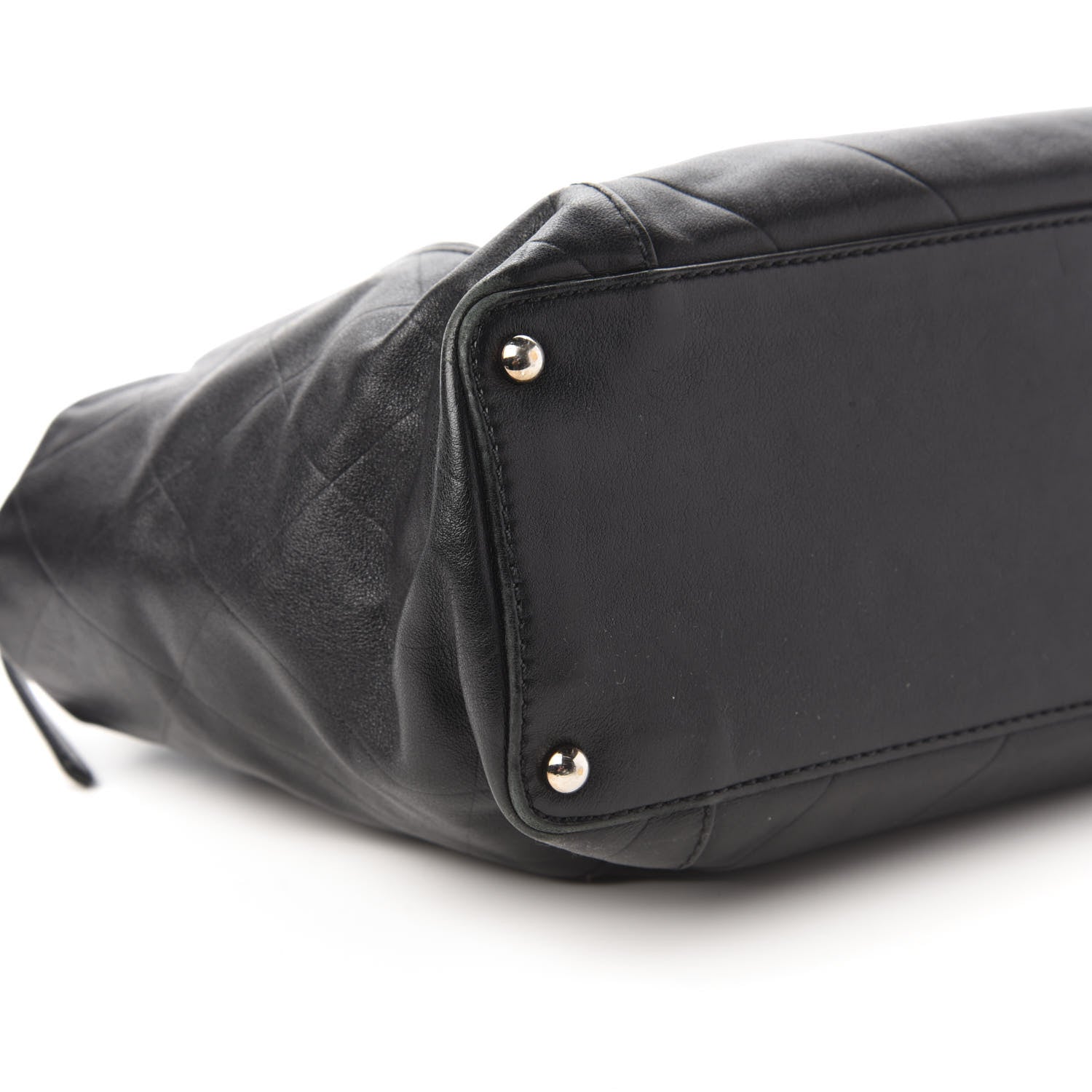 Chanel Calfskin Chevron CC All Day Long Boston Black 6 of 10