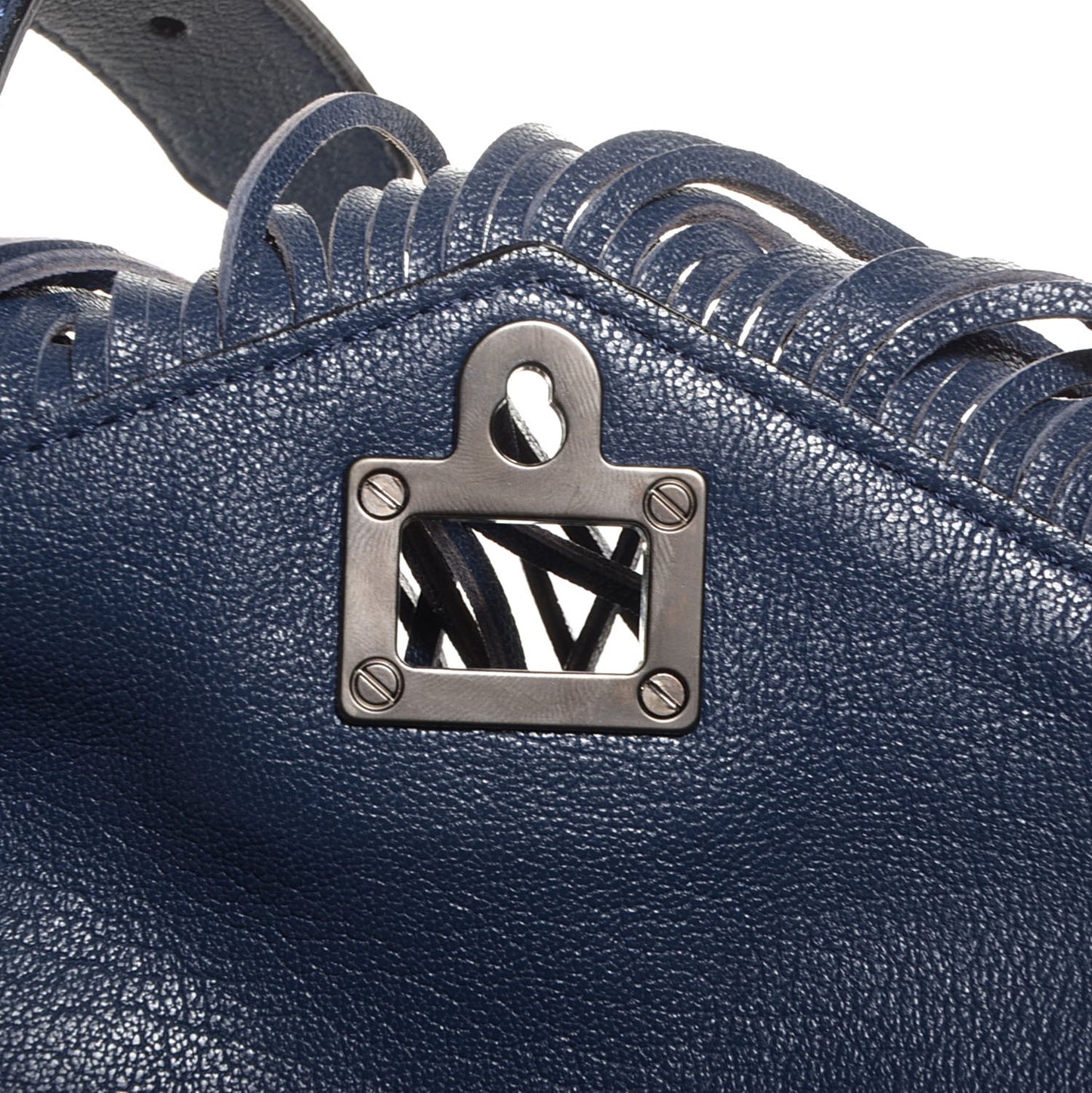 Lambskin Fringe Medium PS1 Satchel Midnight