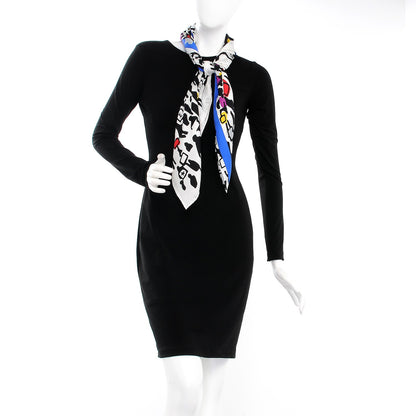 Chanel Silk CC Demonstrate Scarf White Black 2 of 6