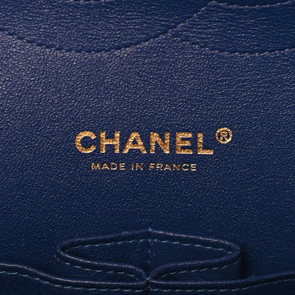 Chanel Lambskin Quilted Jumbo Double Flap Blue 6 of 12