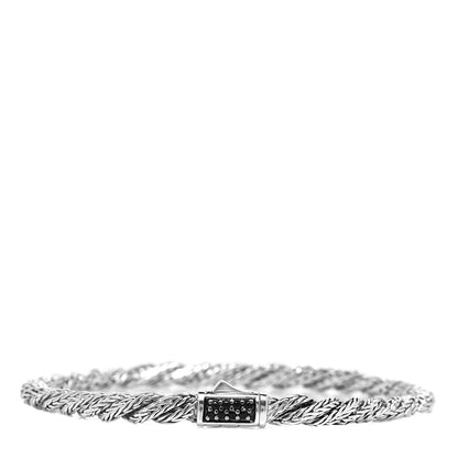 John Hardy Sterling Silver Black Sapphire 4mm Classic Chain Bracelet 1 of 5