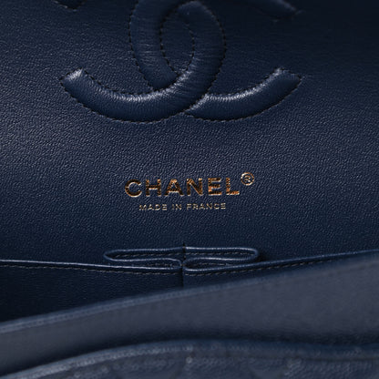Chanel Caviar Quilted Medium Double Flap Navy 6 of 13
