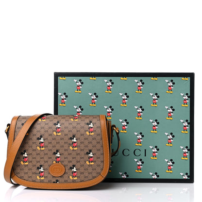 Gucci X DISNEY Mini Vintage GG Supreme Monogram Mickey Mouse Small Flap Messenger Bag Beige Vintage Sun Oil 11 of 11