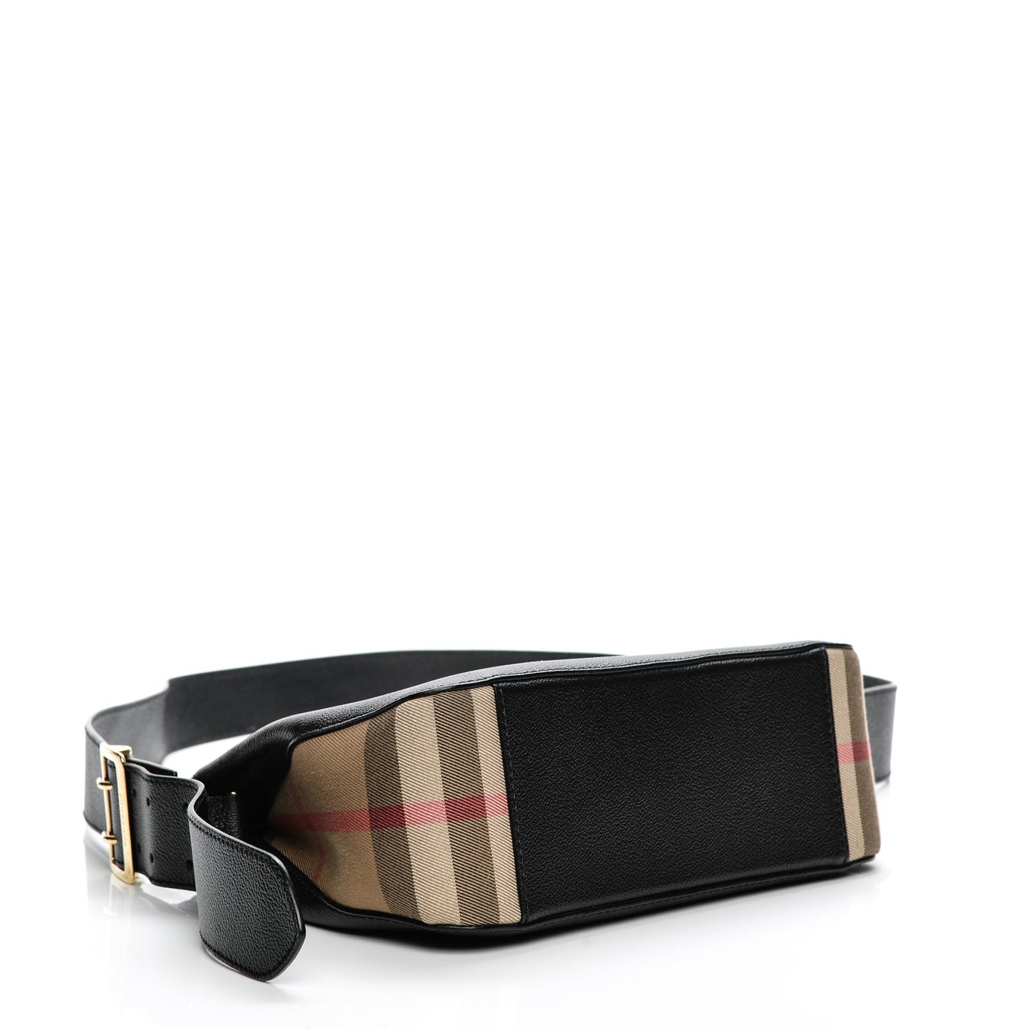 Soft Grain Calfskin House Check Small Helmsley Crossbody Black