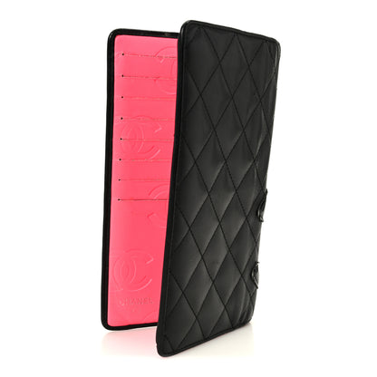 Chanel Calfskin Quilted Cambon Yen Wallet Black 3 of 10