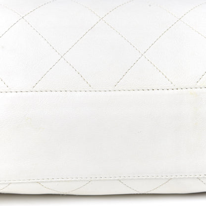 Chanel Lambskin Stitched Medium Ultimate Soft Tote White 11 of 11