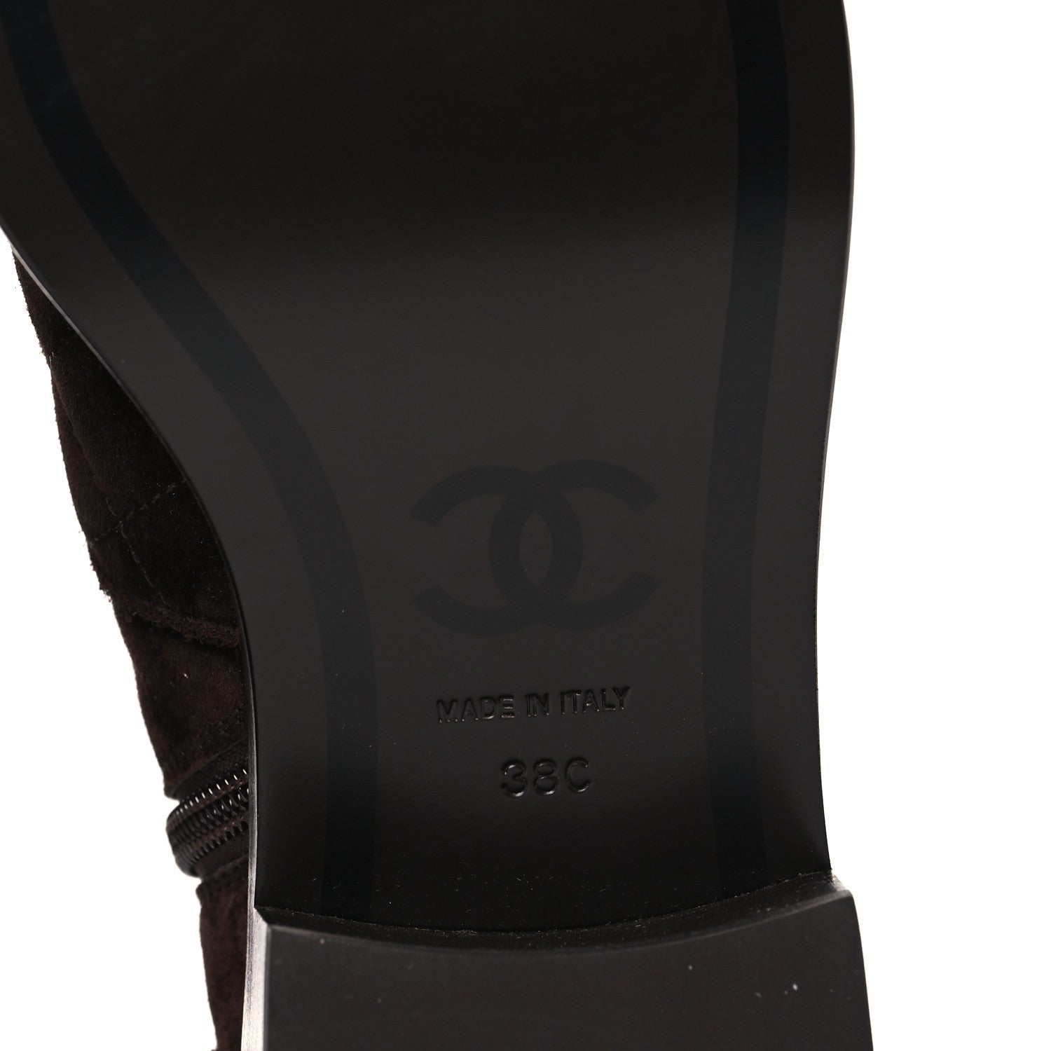 Chanel Suede Patent Calfskin Quilted Cap Toe Short Boots 38 Brown Black 6 of 9
