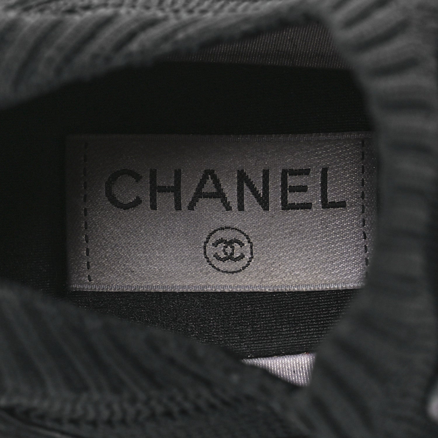 Chanel Mesh Suede Fabric Womens CC Sneakers 38 Grey White Black 7 of 9
