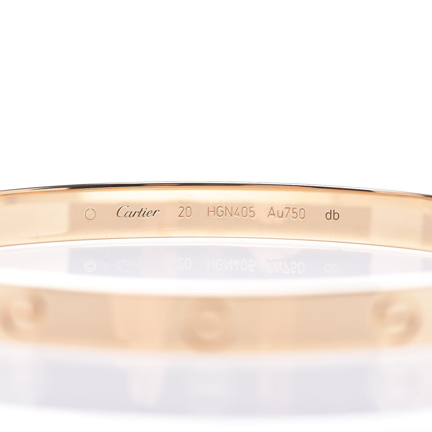 18K Yellow Gold LOVE Bracelet 20
