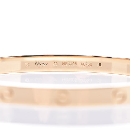 Cartier 18K Yellow Gold LOVE Bracelet 20 4 of 7