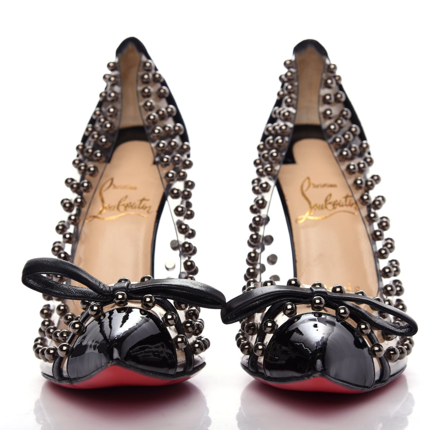 Suede Patent Studded Bille et Boule 100 Pumps 36.5 Black