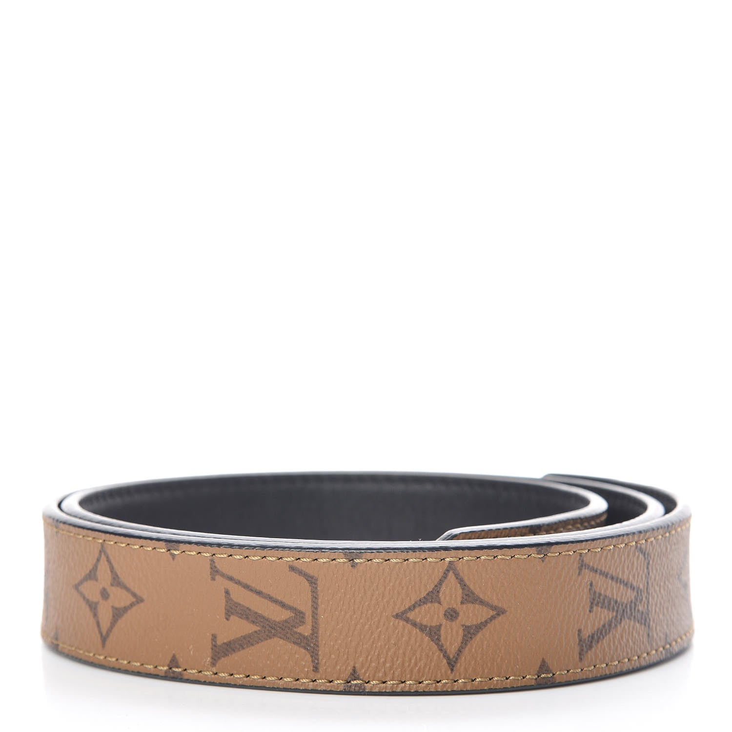 Louis Vuitton Reverse Monogram Bandouliere Shoulder Strap XL Black 2 of 4
