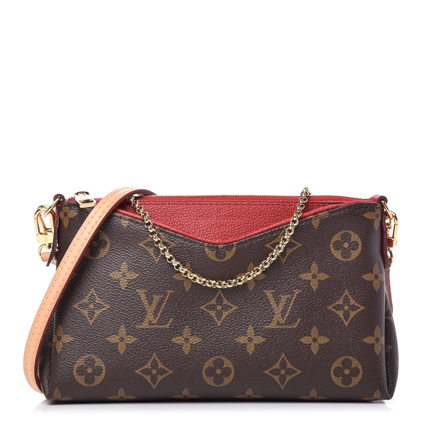Monogram Pallas Clutch Cherry
