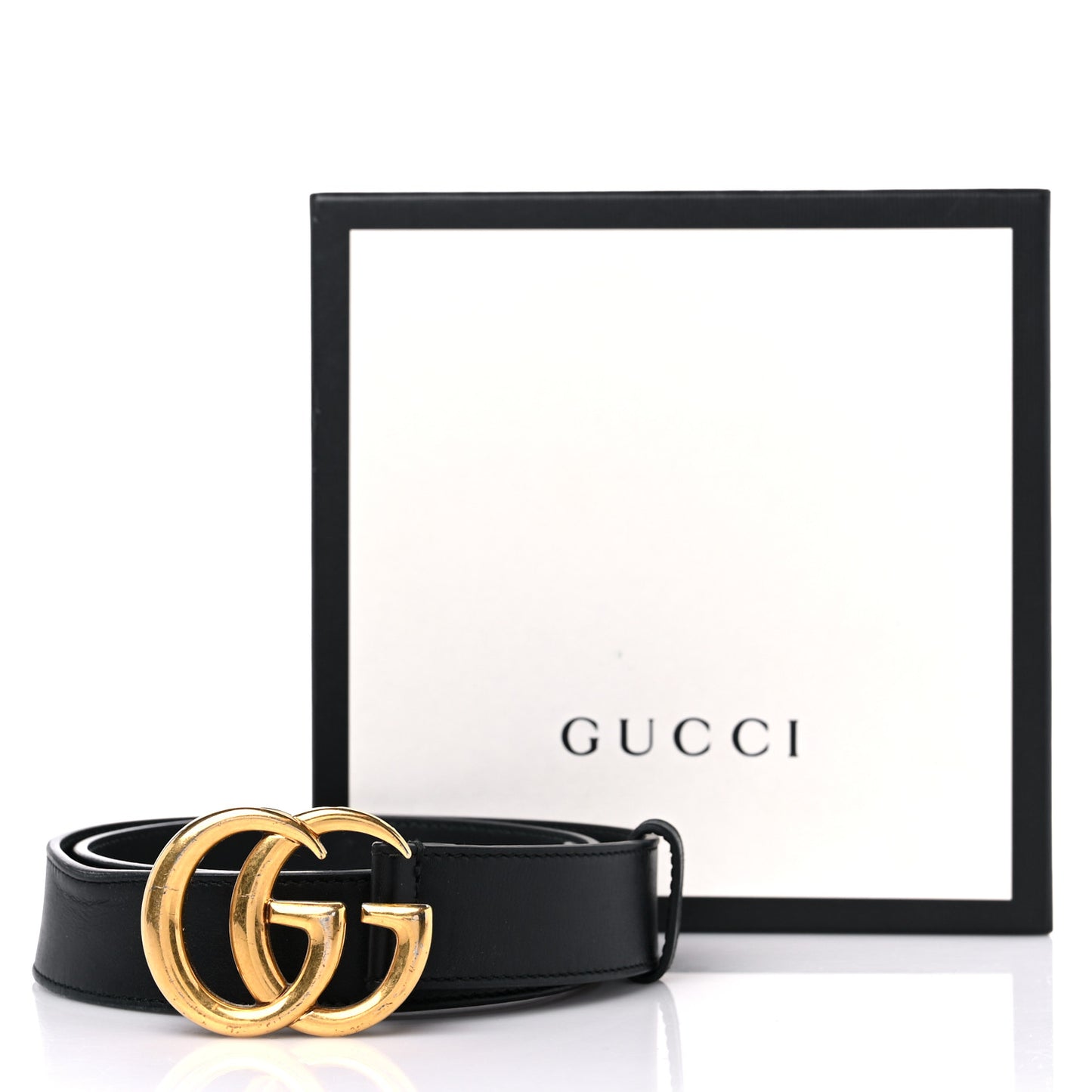 Calfskin Double G 30mm Belt 80 32 Black