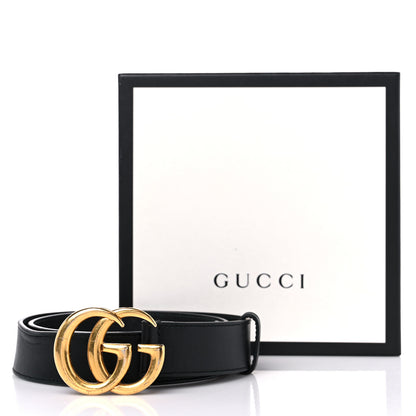 Gucci Calfskin Double G 30mm Belt 80 32 Black 6 of 6
