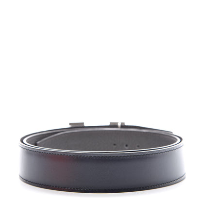 Hermes Box Togo 32mm H Belt 85 Bleu Marine Grey 3 of 8