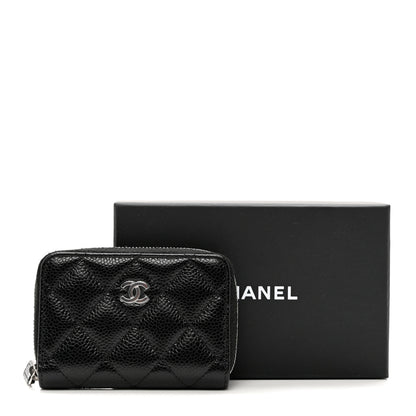 Chanel Caviar Quilted Zip Coin Purse Black 8 of 8