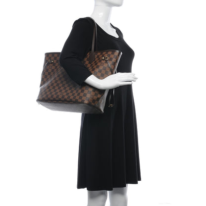 Louis Vuitton Damier Ebene Neo Neverfull MM Rose Ballerine 2 of 11