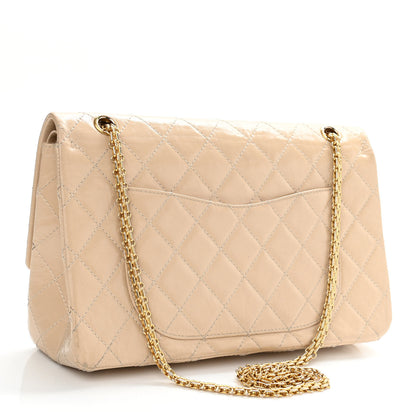 Chanel Distressed Patent Calfskin Quilted 2.55 Reissue 227 Flap Beige 3 of 14