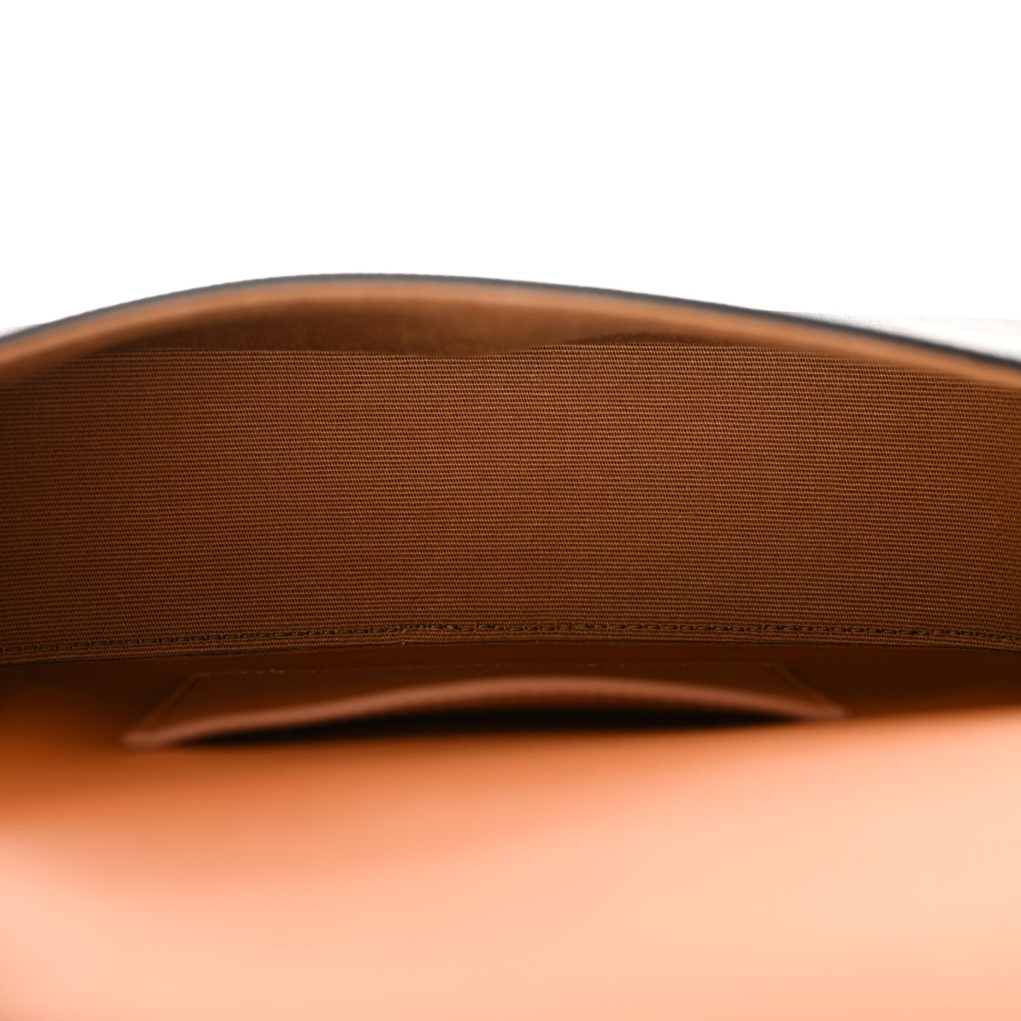 Triomphe Canvas Calfskin Tabou Clutch on Strap Tan