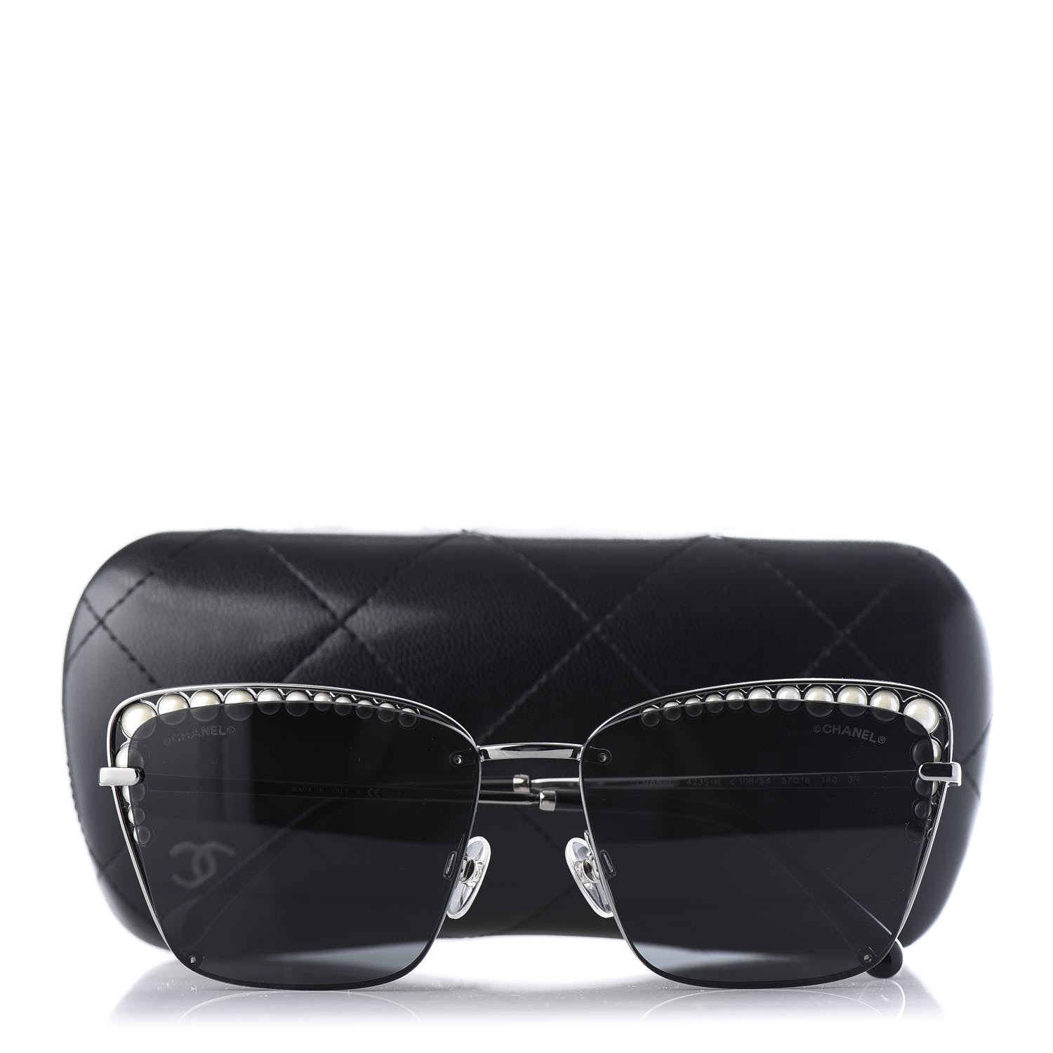 Chanel Square Frame Pearl Sunglasses 4235-H Dark Grey 8 of 8